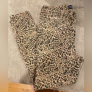 Never worn - Gap high rise leopard print denim legging